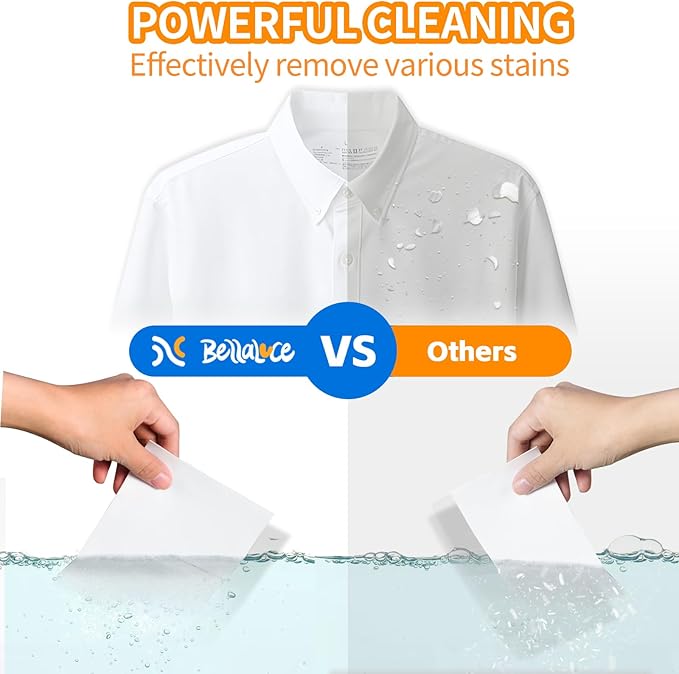 BellaLuce Laundry Detergent Sheets - Laundry Sheets, 240 Loads, Eco-Friendly, Plastic-Free, Fresh Linen Scent, Space Saving, Fast Dissolve & Hypoallergenic, Laundry Detergent for Home,Dorms,Essentials