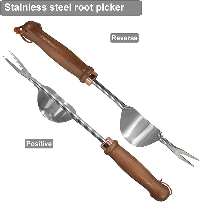 Gardening Tools- Flower Spade Digging Loosening Tool Hand Rake Weed Puller Garden Tools Make Ideal Gifts for Gardening Enthusiast(Weeder1)