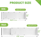 5 Pack Drawer Dividers 3.2" High Slim Organizers Expandable 10.8-17.9" Adjustable Separators for Shallow Drawers Kitchen Utensils Baby Clothes Underwear Storage-White