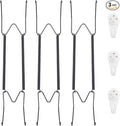 3 Pack Plate Hangers for The Wall, Suitable for 12-16 inch Art Plate, Stainless Steel Invisible Heavy Duty Wire Plate Holder with Wall Hooks, Plate Hangers for Displaying Plates, Platter, Dish, Black