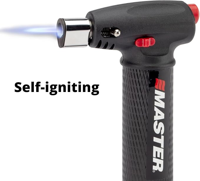 Master Appliance MT-80K Butane Micro Torch Kit [Butane Torch, Flameless Heat Tool, Soldering Iron & Hot Knife] Hand Held, Refillable with Butane Fuel, Adjustable Flame, Case with Attachments
