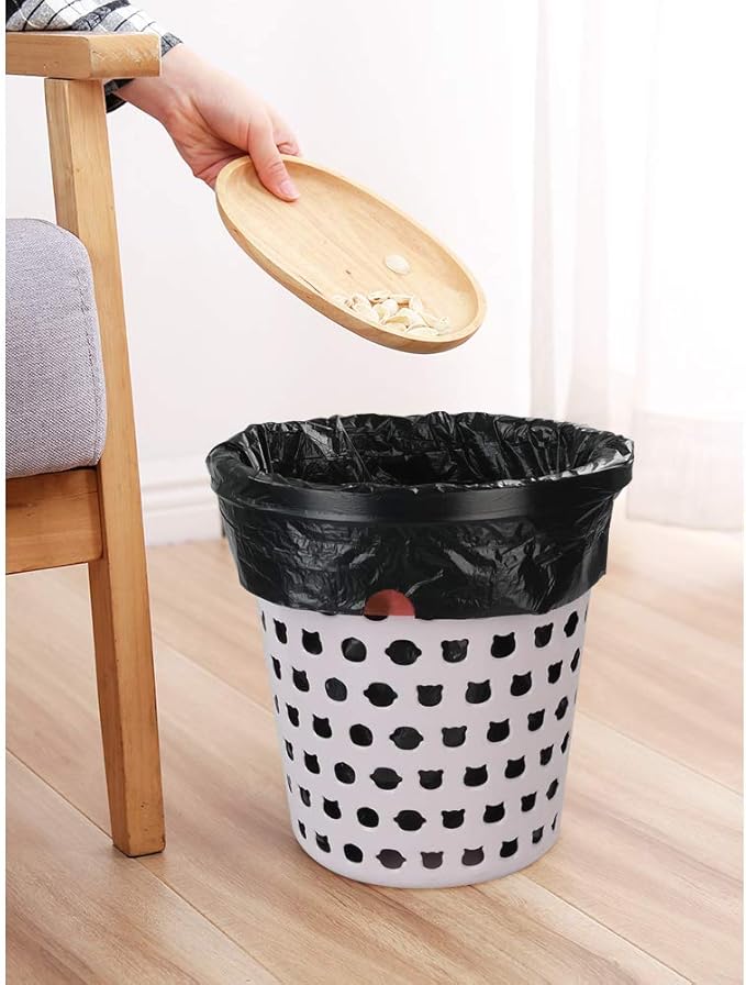 8 Gallon Drawstring Trash Bags, Black Kitchen Garbage Bag with Drawstring, 208 Counts