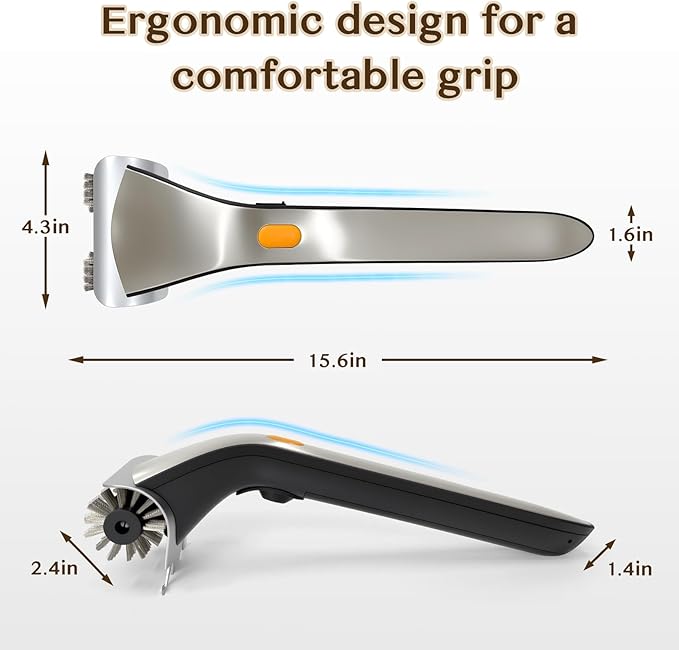 GKZ Electric Grill Brushes Cleaner, Motorized Rotating Giddy up Grill Cleaner with Water Tank, Ergonomic Handle & Bright Switch for BBQ Grill, Oven Racks, Outdoor/Indoor Grids