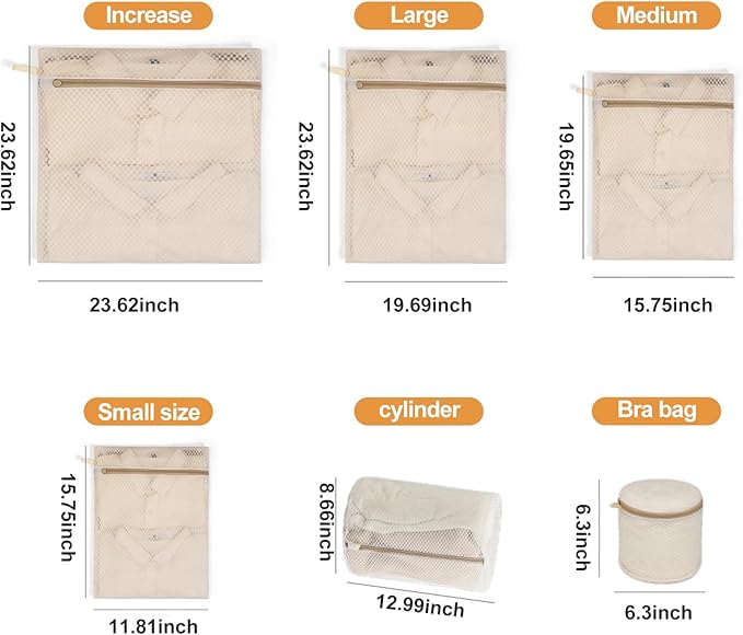 6PCS Laundry Bag For Washing Machines, Specialized For Washing Underwear And Bras, Anti Deformation Washing Bag, Laundry Filter Mesh Bag