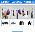 Rolly Hanger® Closet Space Saver – Premium Rotating Aluminum Organizer for Belts, Ties, Hats & Handbags – Heavy Duty 360° Swivel – Declutter & Maximize Storage (3 Pack)