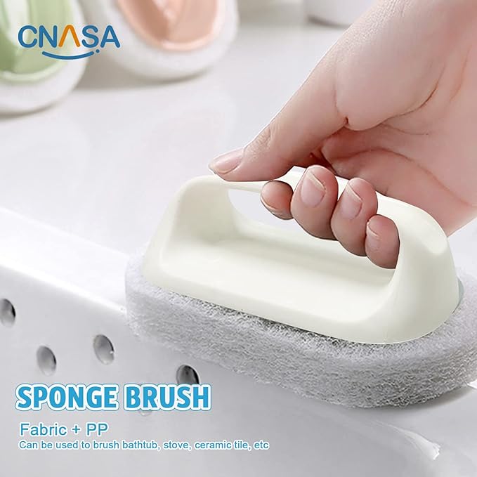 6 Pack Household Deep Cleaning Set - Kitchen, Bathroom & Floor Cleaning Brushes, Includes Scrub, Dish, Bottle, Grout, Crevice & Shoe Brushes