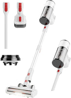 VCD2901 Wireless Handheld Vacuum Cleaner Hepa Filter, Cordless Stick vac Cleaners for Home & Apartment, Best Lightweight Vacuum for Hardwood Floors and Carpet pet Hair, White