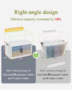 OlarHike 144QT Lockable Storage Bins with Lids - Folding Storage box with Doors and Wheels, Collapsible Plastic Bins for Closets, Stackable Organizer and Containers, Gifts, 3 Pack Cubes