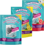 Vamoosh 6-in-1 Washing Machine Cleaner | Patented Pet Hair Dissolving Formula | Free from Harmful Chemicals | Variety Pack | Prevents Blockages | Deep Clean | Eliminates Odor | Descales | Pack of 6
