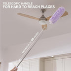 JOYMOOP Ceiling Fan Cleaner Duster and Cobweb Duster with Extension Pole, 28–98 Inch Handle and 6 Refills for High Ceilings and Furniture