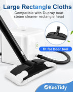 Washable Microfiber Cloths Steam Cleaner Pads Compatible with Dupray Neat Steam Cleaners Accessories Steamer Mop Cleaning Pads, 8 Pack