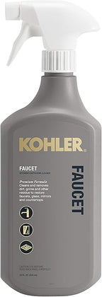 KOHLER K-EC23723-NA Faucet Cleaner, Kitchen and Bathroom Cleaner, Streak Free Shine, Ammonia and Alcohol Free, 28 FL Oz