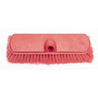 SPARTA 41278EC05 Flo-Thru Plastic Wall Scrub Brush, Equipment Brush With Soft Nylex Bristles For Industrial Kitchens, Hospitals, Commercial Cleaning, 4 Inches, Red