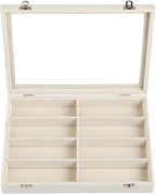 Frebeauty Sunglass Organizer,Velvet Glasses Organizer,8-Slot Sunglasses Tray for Drawer, Men's/Women's Sunglasses Box