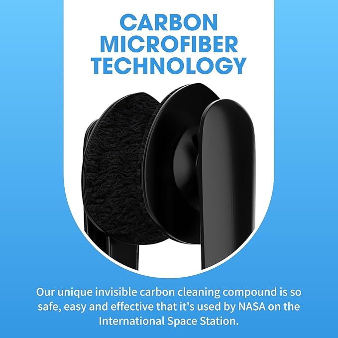 CarbonKlean Peeps Glasses Cleaner - for Eyeglasses, Reading Glasses, and More - Lens Cleaner with Carbon Microfiber Tech - Injected Blue - 1 Count