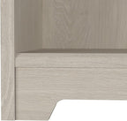Bush Furniture Cabot Tall 5 Shelf Bookcase | Large Open Bookshelf in Linen White Oak | Sturdy Display Cabinet for Library, Living Room, and Home Office