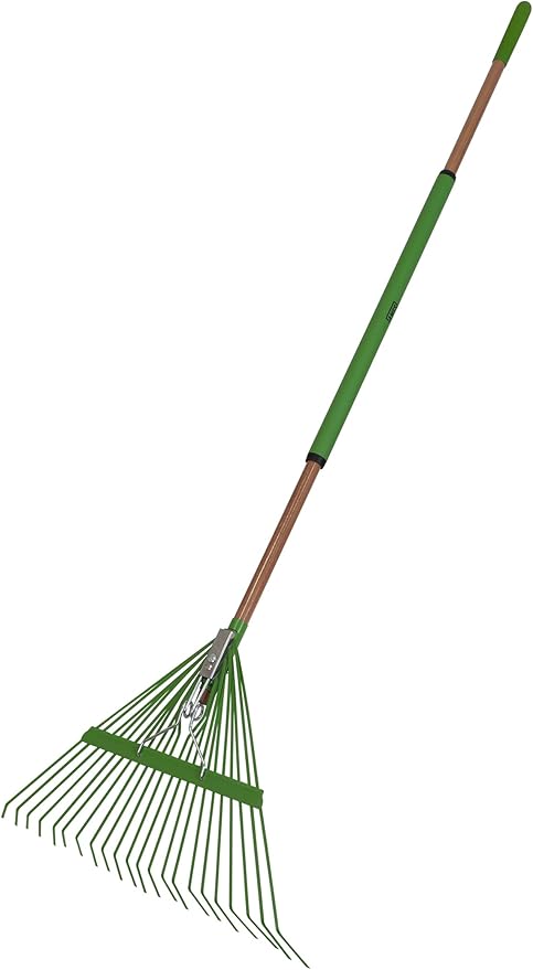 AMES 20201033 Steel Tine Leaf Rake with Hardwood/Steel Handle, 22 Tines