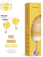 Extendable Lambswool Duster 30-100 Inch, Stainless Steel Long Handle Duster, Natural Feather Duster for Cleaning High Ceilings, Fans, Bookshelves, Interior, Cars, Brown