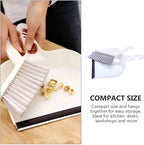Uonlytech Mini Desktop Cleaning Set Small Broom and Dustpan Brush Set Portable White Handheld Cleaning Accessory for Home Office Keyboard Dust Removal
