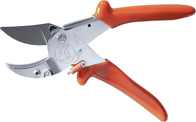 Original LÖWE 10 Professional Anvil Pruning Shears 10.107 with Bypass Geometry - Innovative Sharp Shears with Ergonomic Handles and Non-Stick Steel Blade for Pruning Work in Orcharding