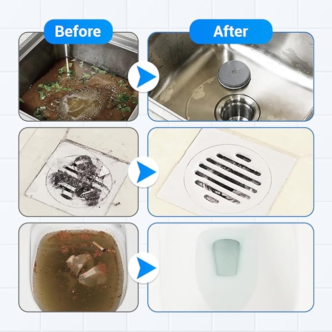 Sink and Drain Cleaner, Multi-functional Pipeline Dredging Agent, Sink Drain Cleaning Powder for Kitchen,Bathroom,Toilet,Pipe Maintenance (3)