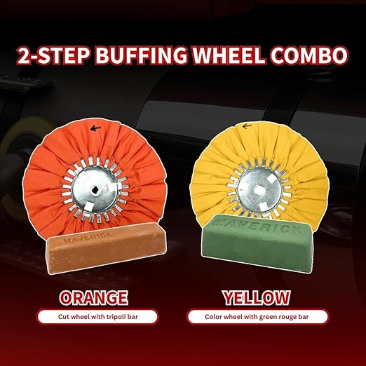 Renegade Products Aluminum Polishing Mini Kit Complete with Buffing Wheels, Buffing Compounds, Right Angle Grinder Safety Flange, Pro Red Hand Polish and Microfibers