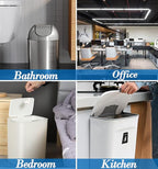 5 Gallon 60pcs (Fit 4.5-5.3 Gal) Small Clear Trash Bags Strong Garbage Bags, 18-20 Liter Bathroom Trash Can Bin Liners, Unscented Plastic Bags for Office, Waste Basket Liner, 4.5,5Gal-Clear