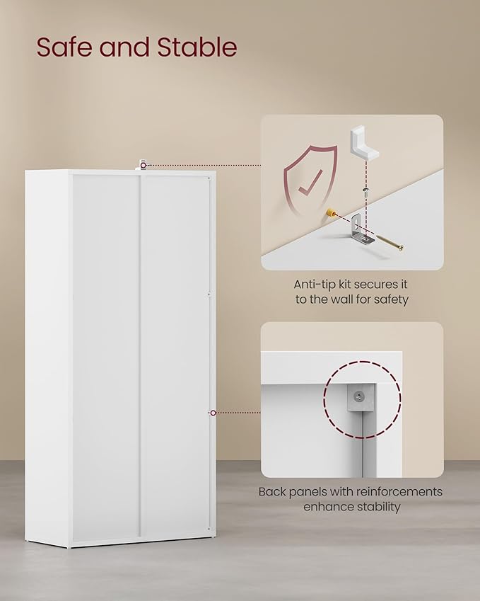 VASAGLE Bookcase, Bookshelf with 7 Compartments, Freestanding Shelves and Cube Organizer, for Display in Living Room, Bedroom, and Home Office, White ULBC27WT