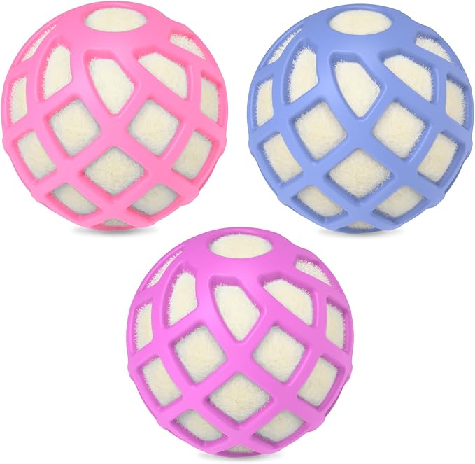 Dryer Balls – Patented Silicone Guard, Natural Wool Core, Super Anti-Tangle & Saves Drying Time, Reduces Static & Noise, Natural Fabric Softener, XL 3" Pack of 3