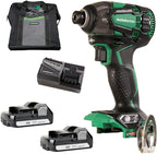 Metabo HPT 18V MultiVolt Cordless Triple Hammer Impact Driver Kit | 1/4" Hex Chuck | WH18DBDL2C