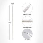 Straw Cleaner Brush for Stanley, 10Pcs Extra Long Straw Cleaning Brush for 40oz 30oz 20oz 14oz Stanley Mug and Cleaning More Glass, Stainless,Bottle and Silicone Straw