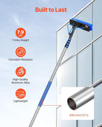 VEVOR Water Fed Pole Kit, 24FT Solar Panel Cleaning Pole with Extendable Handle, 180° Rotatable Brush Head & 65.6FT Hose, Household & Outdoor Window Cleaner Tool for Caravan Solar Panel Deck