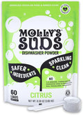 Molly's Suds Dishwasher Powder | Clean Dishwasher Detergent, Cuts Grease & Rinses Clean (Residue-Free) for Sparkling Dishes | 60 Loads (Citrus)