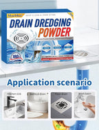 Upgrade Sink and Drain Cleaner, 6 Pack Pipe Dredge Cleaner Powders Fast Foaming Powerful Drain Cleaning for Kitchen Toilet Sink Quick Cleaning Tool