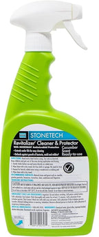 Revitalizer Cleaner & Protector for Stonetech, Quick Cleaning Spray for Natural Stone Care on Tile, Marble & Travertine, Granite Sealer & Granite Countertop Cleaner Spray, Cucumber Scent, 24 fl oz