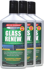 Glass Renew - 10 oz - 3 Pack (Removes Hard Water, Dirt & Debris)