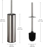 BGL Toilet Brush and Holder,Stainless Steel Toilet Brushes for Bathroom with Holder, Toilet Bowl Brush and HolderBrushed Nickel