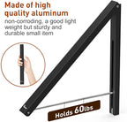 Laundry Room Clothes Rack - Wall Mounted Retractable Folding Clothes Hanger Drying Rack for Laundry Room Closet Storage Organization, Aluminum, Easy Installation (Black)