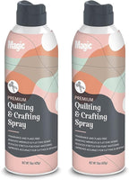 Magic Premium Quilting & Crafting Spray Can – Fabric Spray for Cutting, Creasing, & Sewing – Best Press Spray Starch for Quilting to Flatten Seams & Wrinkles – Wrinkle Spray (15oz Aerosol) 2 Pack
