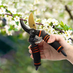 Garden Shears, Pruning Clippers, Professional Straight Blade Hand Shears Heavy Duty, Hedge Shears, 8" Hand Clippers with Rubberized Handles, Plant Trimming Scissors for Gardening, Shrub
