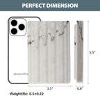 2PCS Koville Italian Natural Marble Soap Dish for Shower, Multi-Color Stone Soap Tray for Bathroom, Bar Soap Holder for Sink, Stripe Grooves Soap Saver Sponge Holder (White/Brown Random)