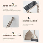 Mini Broom and Dustpan Set Small Dust pan and Brush Set Perfect for Desk Office Camping Dorm RV Essentials (Blue Gray)
