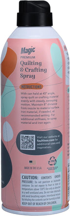 Magic Premium Quilting & Crafting Spray Can – Fabric Spray for Cutting, Creasing, & Sewing – Best Press Spray Starch for Quilting to Flatten Seams & Wrinkles – Wrinkle Spray (15oz Aerosol)
