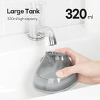 HubiCare Handheld Garment Steamer for Clothes - TurboSteam 1500W, 3 Steam Levels, 320ml Big Capacity, Strong Penetrating Steam, 20s Fast Heat-up, Steam Iron Fabric Wrinkle Remover with Brush