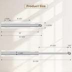 Supforce Valet Rod for Closet Pull Out, Retractable Slide Out Valet Rod Closet Organization, 12" Aluminum Valet Clothing Hanger Rods Perfect for Suits, Freshly Pressed Clothes, White