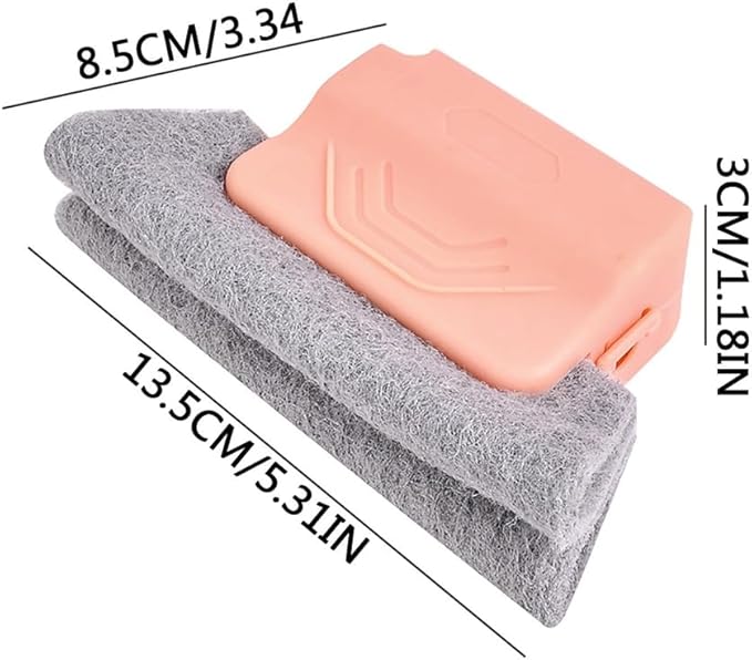 Magic Window Track Cleaner, 2024 Upgraded Window Groove Cleaning Brush Tools Set, Hand-held Window Track Cleaner Brushes Tools Set for Window lides Gaps Tile Lines Shutter Car Vents (Pink 3PCS)