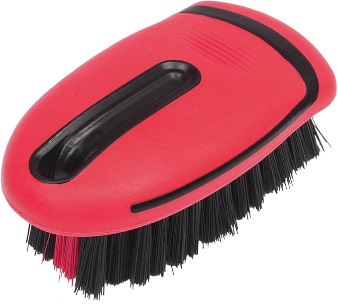Carpet and Upholstery Cleaning Brush,Carpet Scrubber Stiff Bristle Detailing Scrub Brushes,Interior Leather Brush for Car and Home (Red)