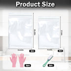 Mity Rain 5 Packs Oven Rack Cleaning Bag Kit, Reusable No-Scrub Oven Rack Cleaning Bags, Includes three gloves and one brush (three 19.69*27.56inch and two 23.62 x 35.43 inch) leak-resistant PE bags