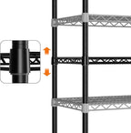 SINGAYE Shelf Closet Wire Shelving：Adjustable Metal Unit for Laundry Room Organization Bathroom Kitchen Home Garage Storage Pantry Rack Shelves