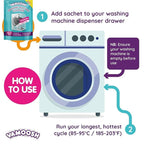 Vamoosh 6-in-1 Washing Machine Cleaner | Dissolves Pet Hair | Prevents Blockage | Grapefruit Scent | Removes Limescale | Deep Clean | Eliminates Odor | Made in the UK | 150g (Pack of 2)